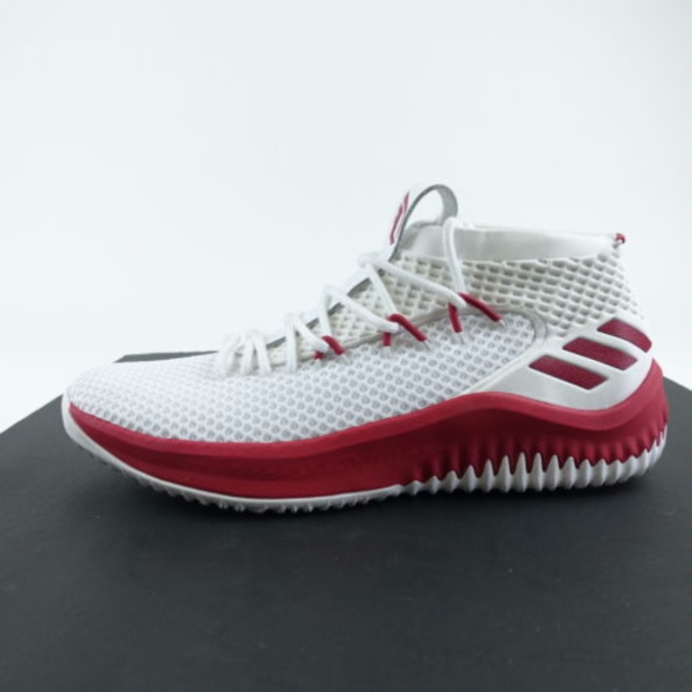 Adidas Dame Rip City 4  Rare Red White Sz 12.5 - Picture 5 of 7